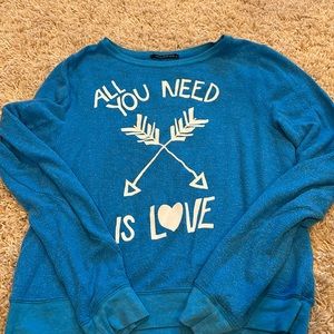 Wildfox sweatshirt size medium blue